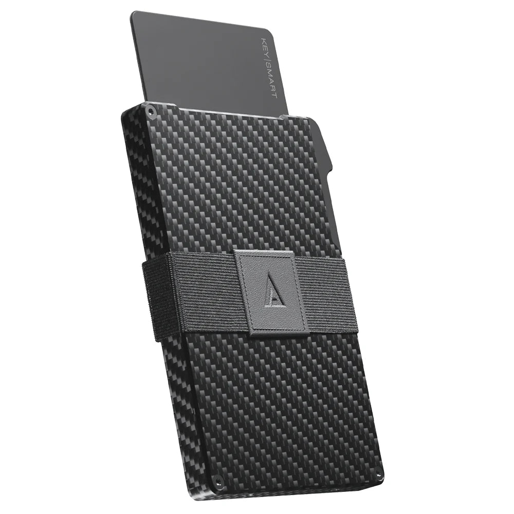 KeySmart Statik Carbon Fiber Wallet - Holds Up to 15 Cards