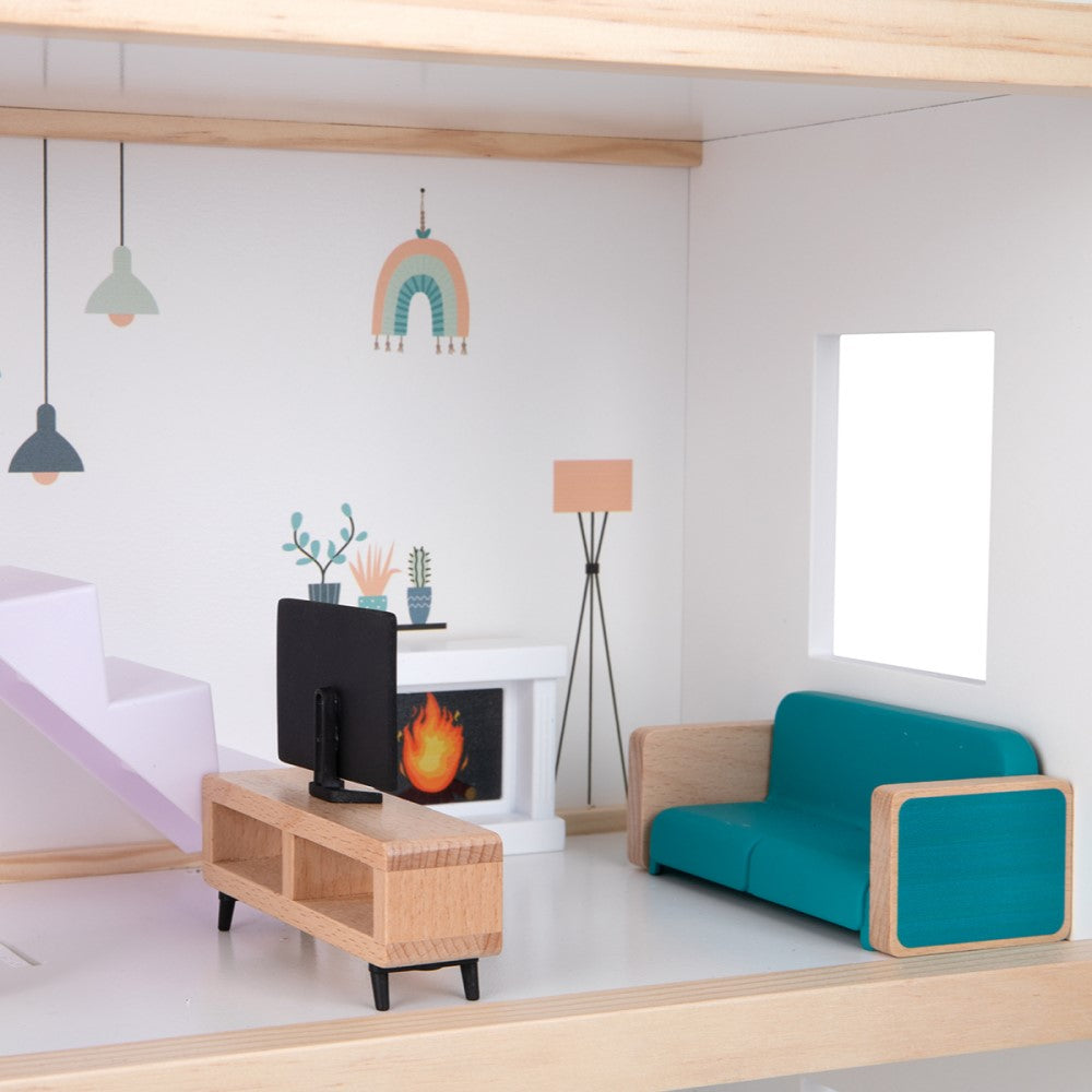 Kids 3 Storey Modern Dollhouse Playset