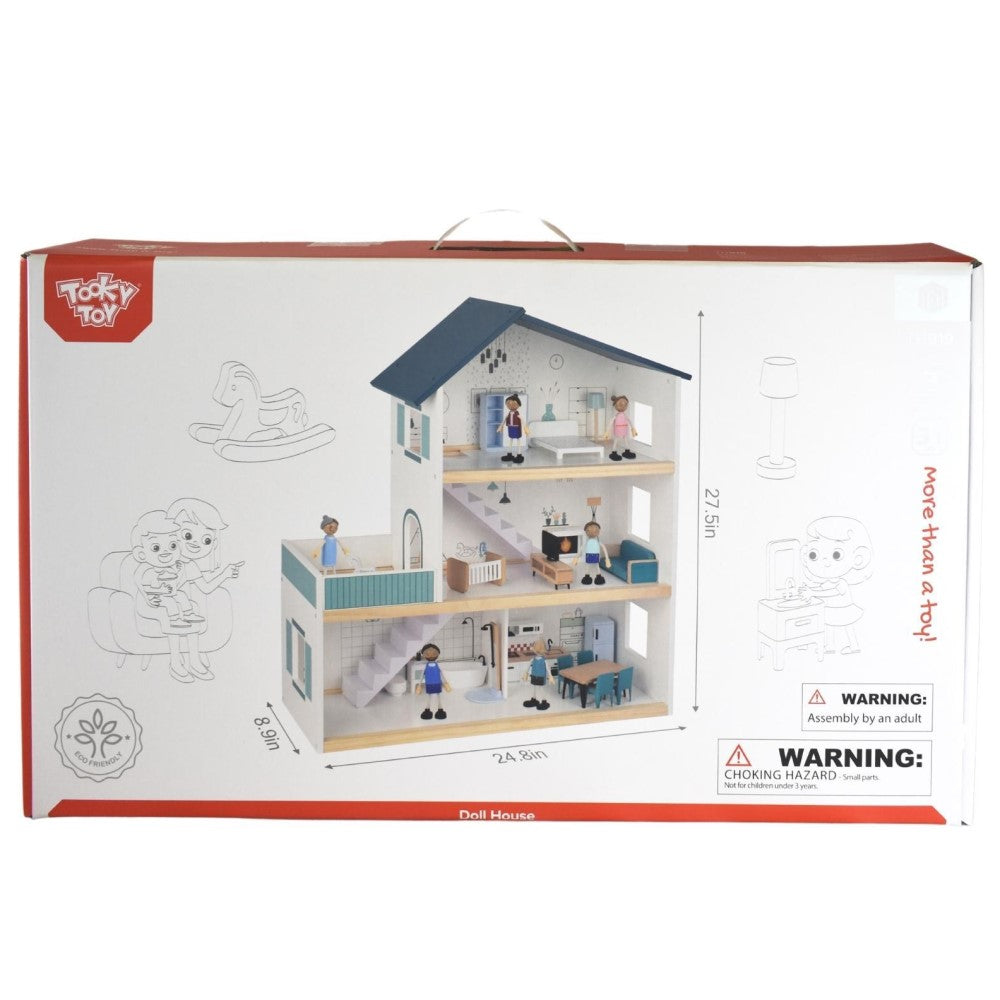 Kids 3 Storey Modern Dollhouse Playset