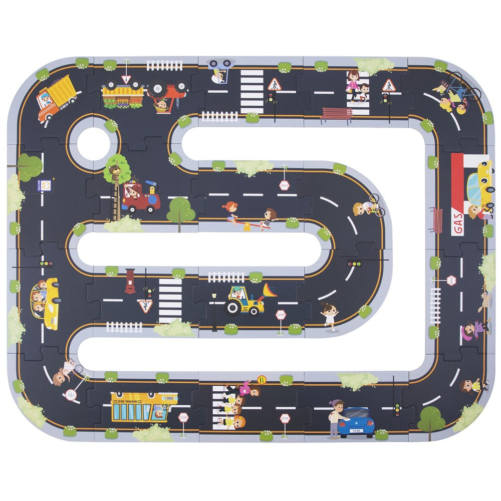 Kids City Road 20 Pieces Puzzle Playset