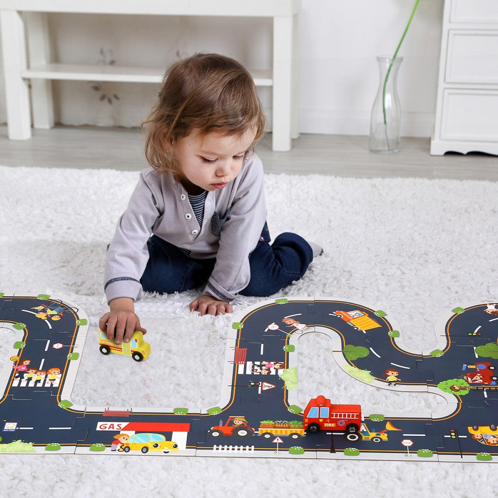 Kids City Road 20 Pieces Puzzle Playset