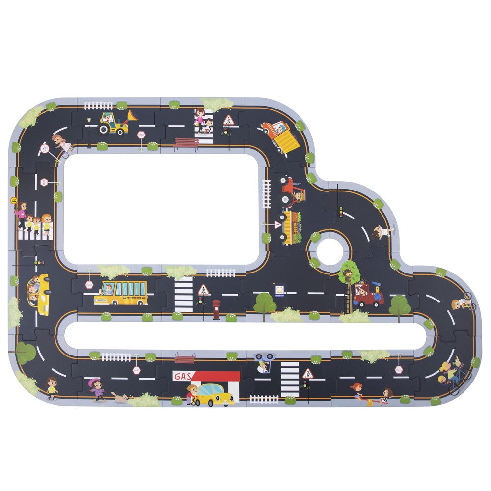 Kids City Road 20 Pieces Puzzle Playset