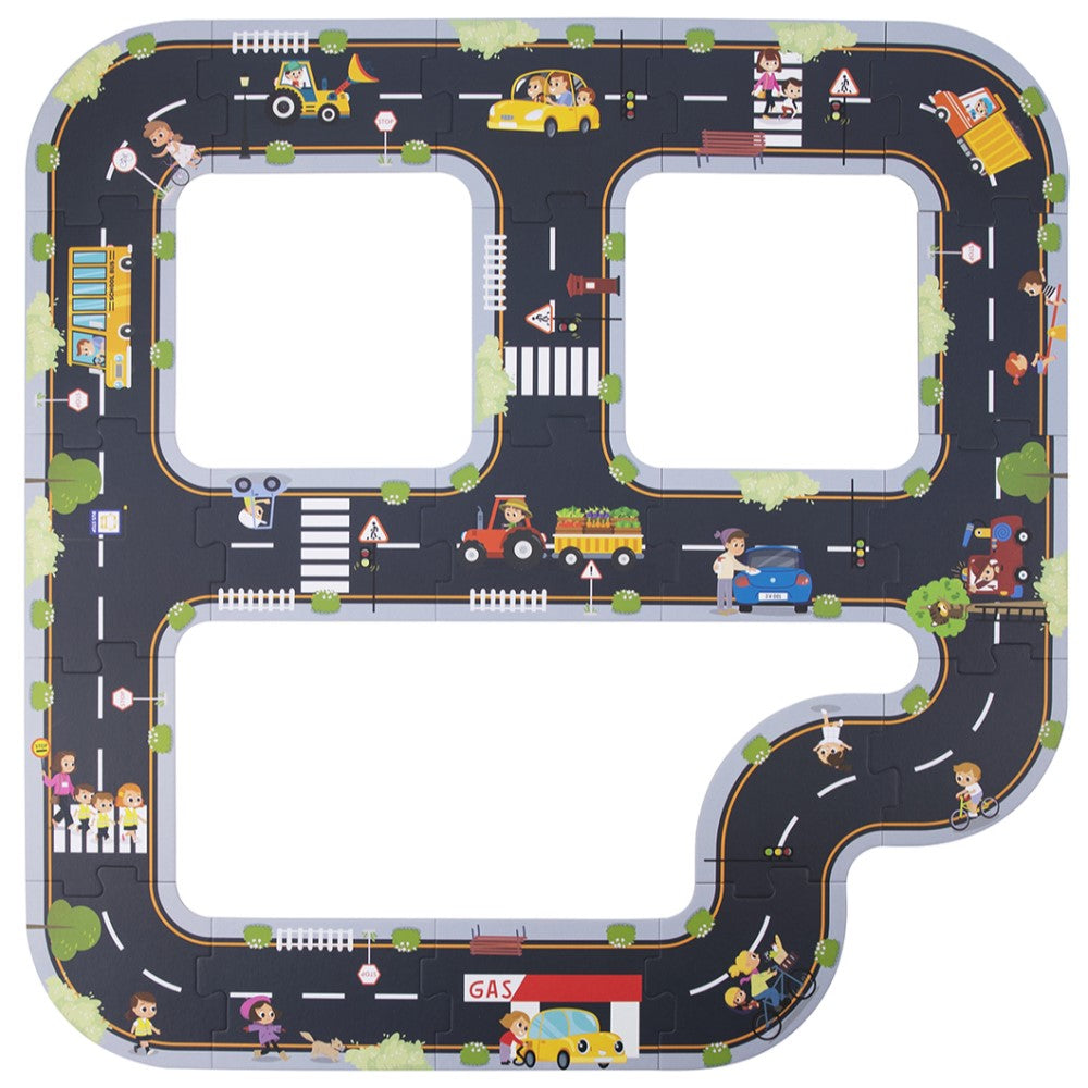 Kids City Road 20 Pieces Puzzle Playset