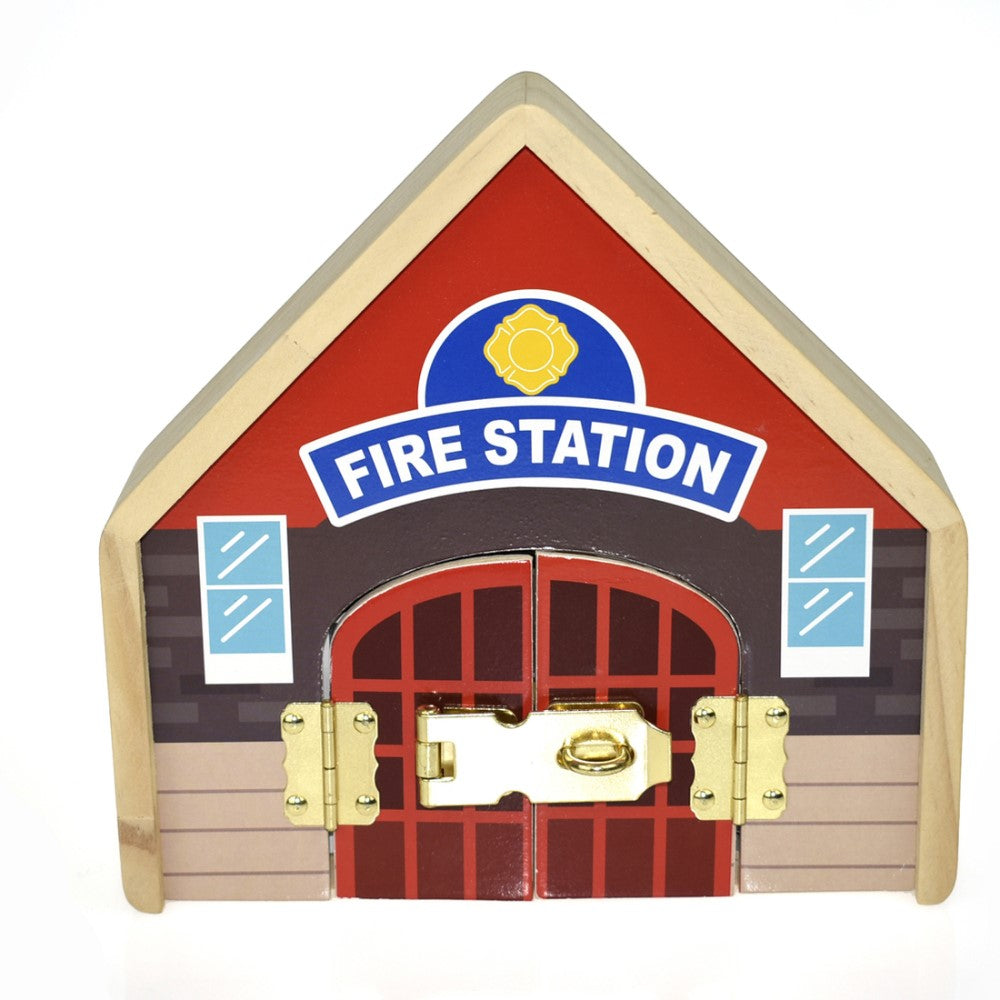 Kids Firs Station With Metal Latch Playset