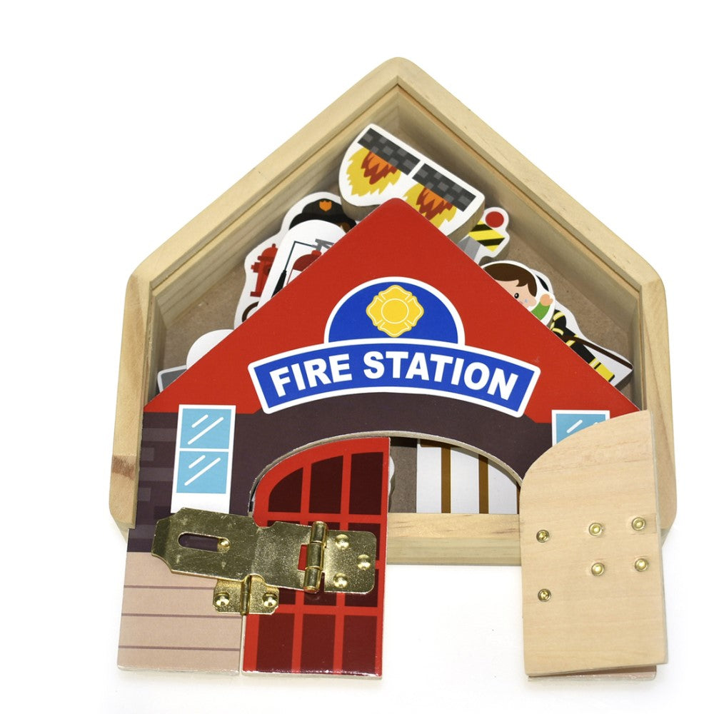 Kids Firs Station With Metal Latch Playset