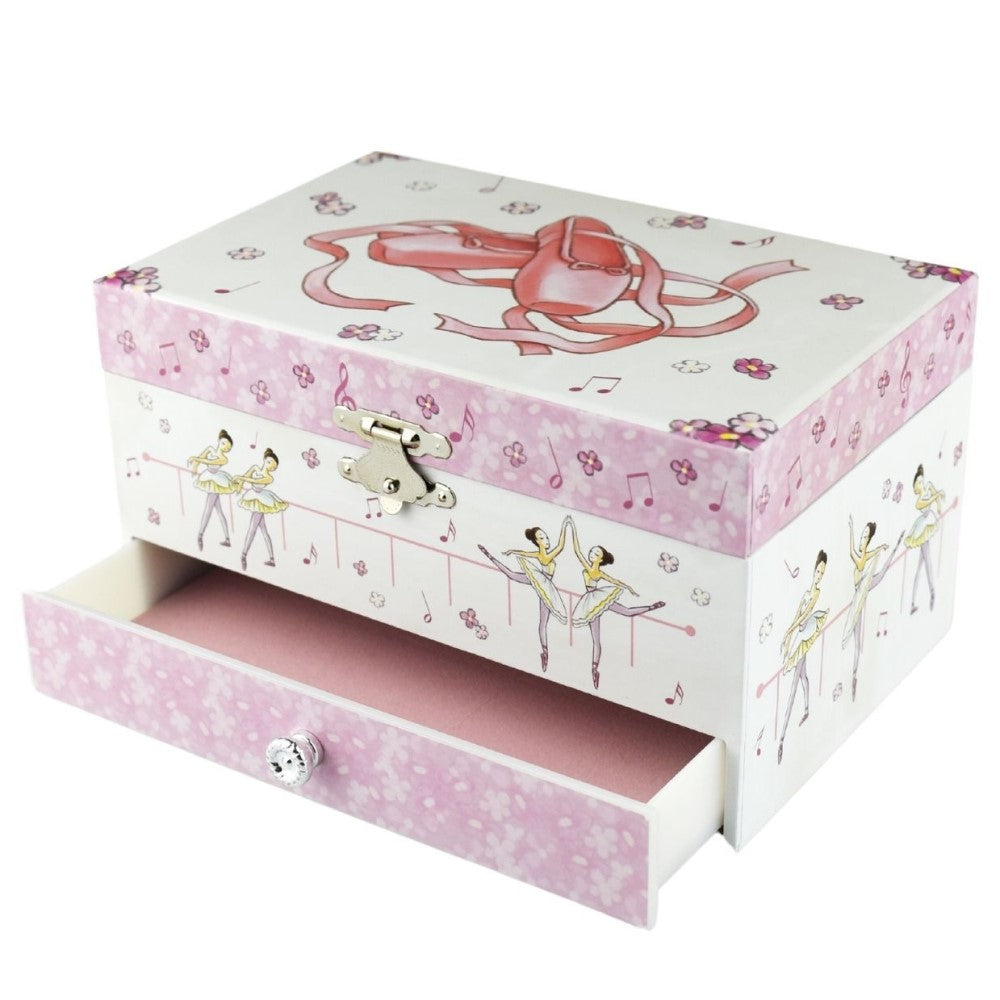 Ballet Shoe Kids Keepsake Music Box With Drawer