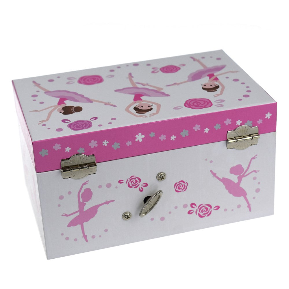 Ballerina Dancers Kids Keepsake Music Box With Drawer