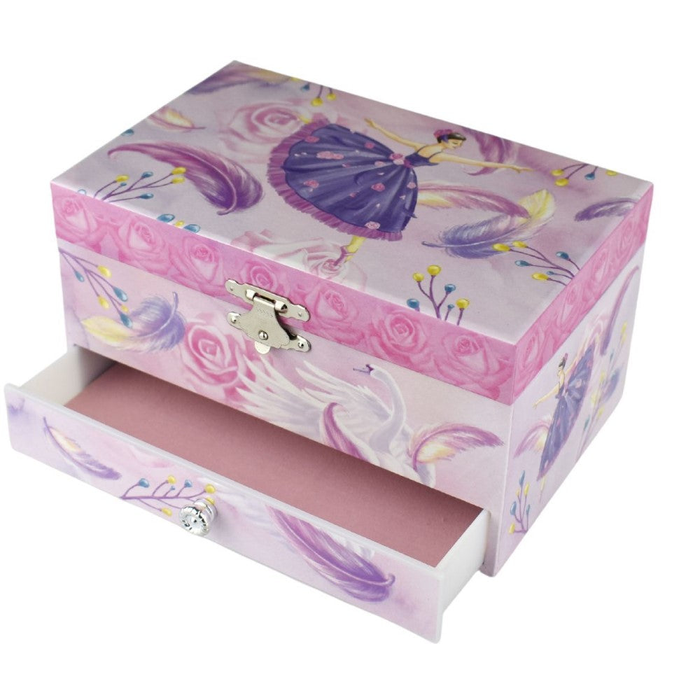 Dancing Ballerina Kids Keepsake Music Box With Drawer