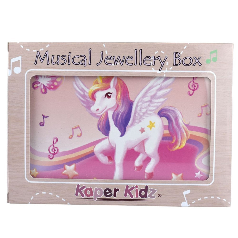 Rainbow Unicorn Kids Keepsake Music Box With Drawer