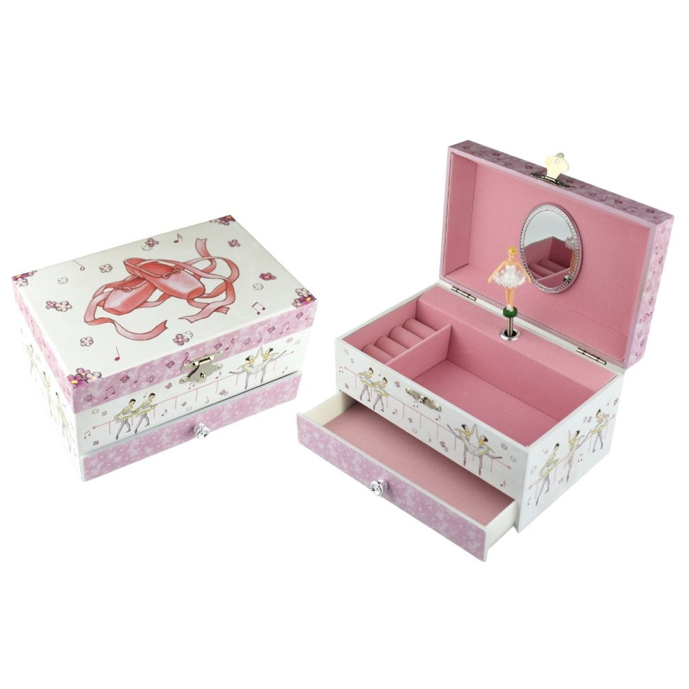Ballet Shoe Kids Keepsake Music Box With Drawer