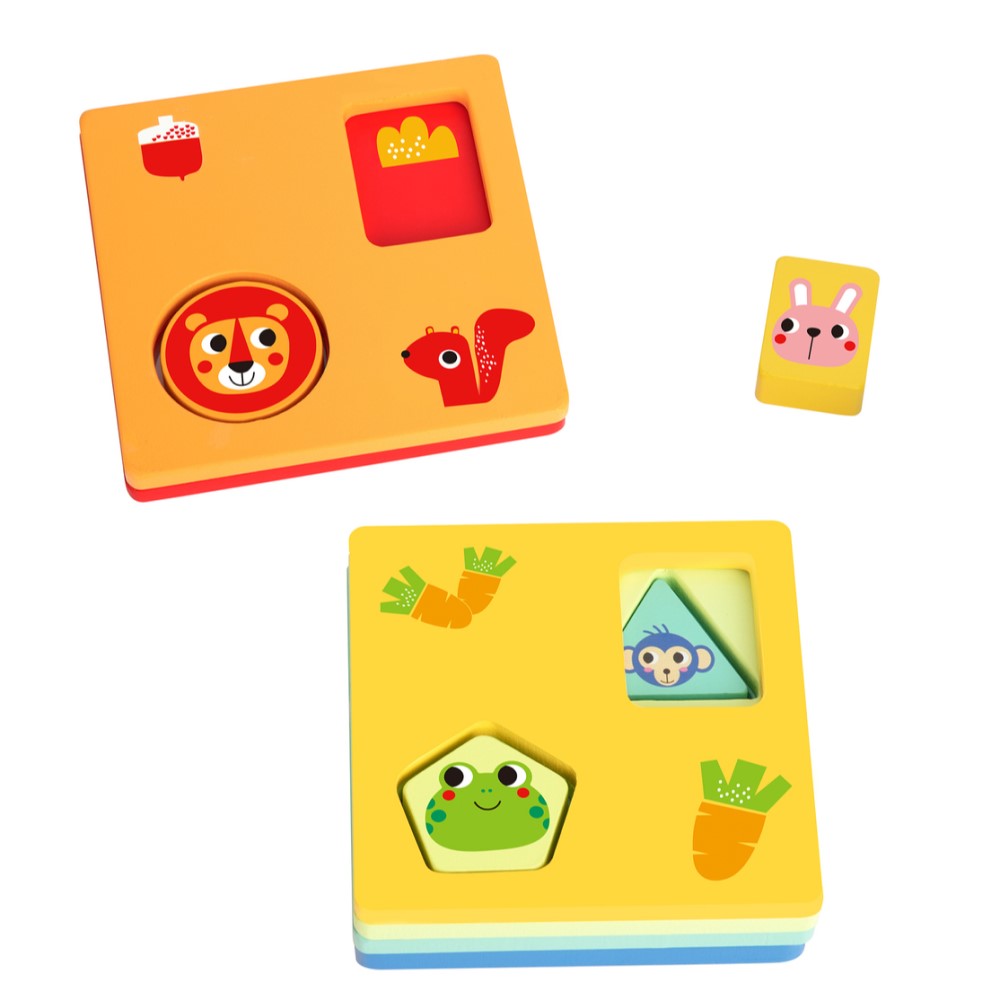Kids Logic Shape Sorter Animal Tiles Game