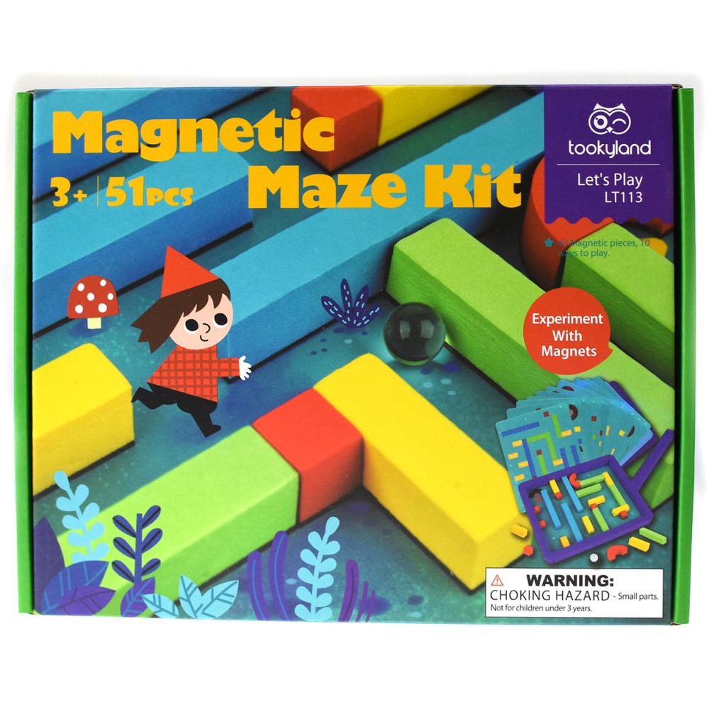 Kids Magnetic Maze Marble Run Kit Puzzle Game