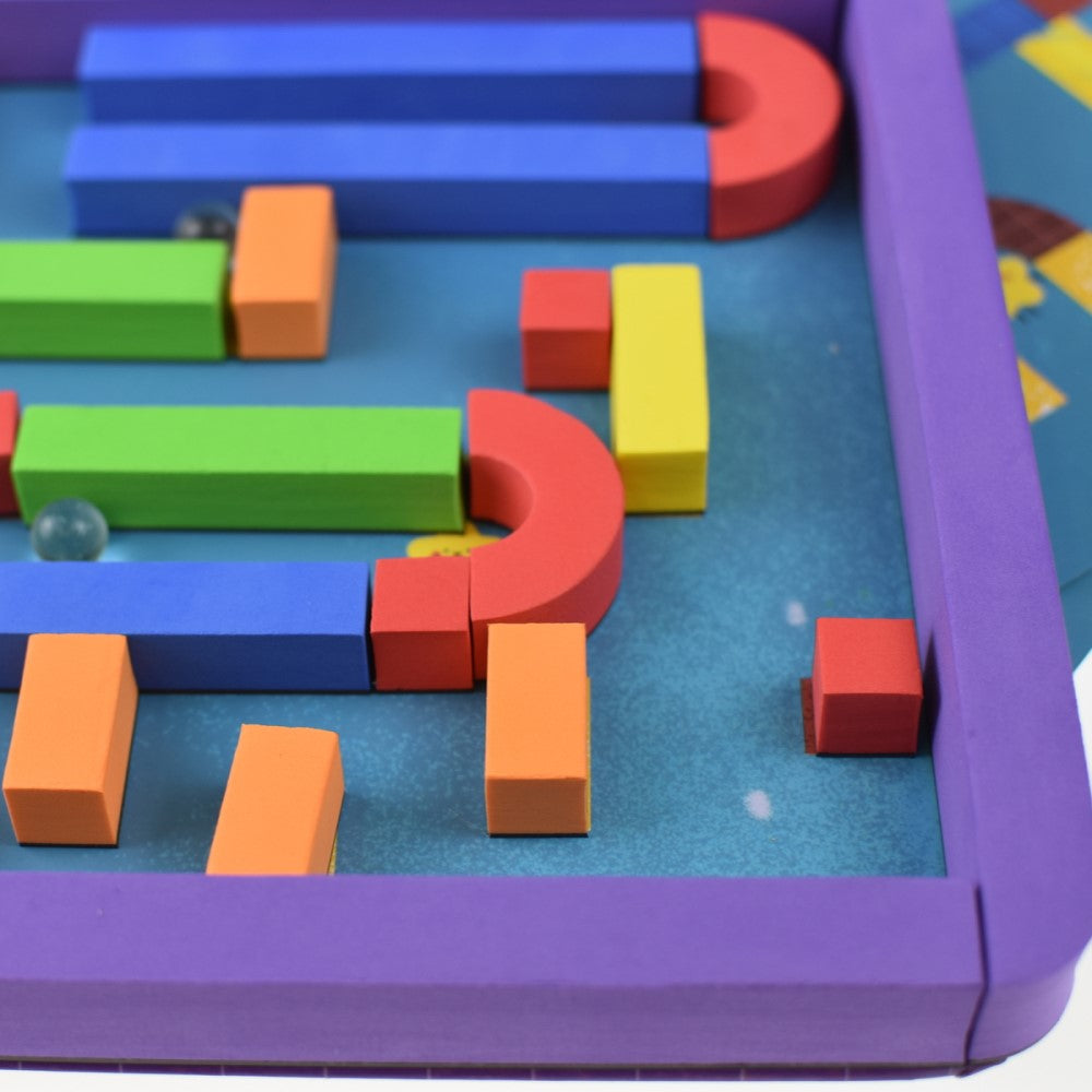 Kids Magnetic Maze Marble Run Kit Puzzle Game