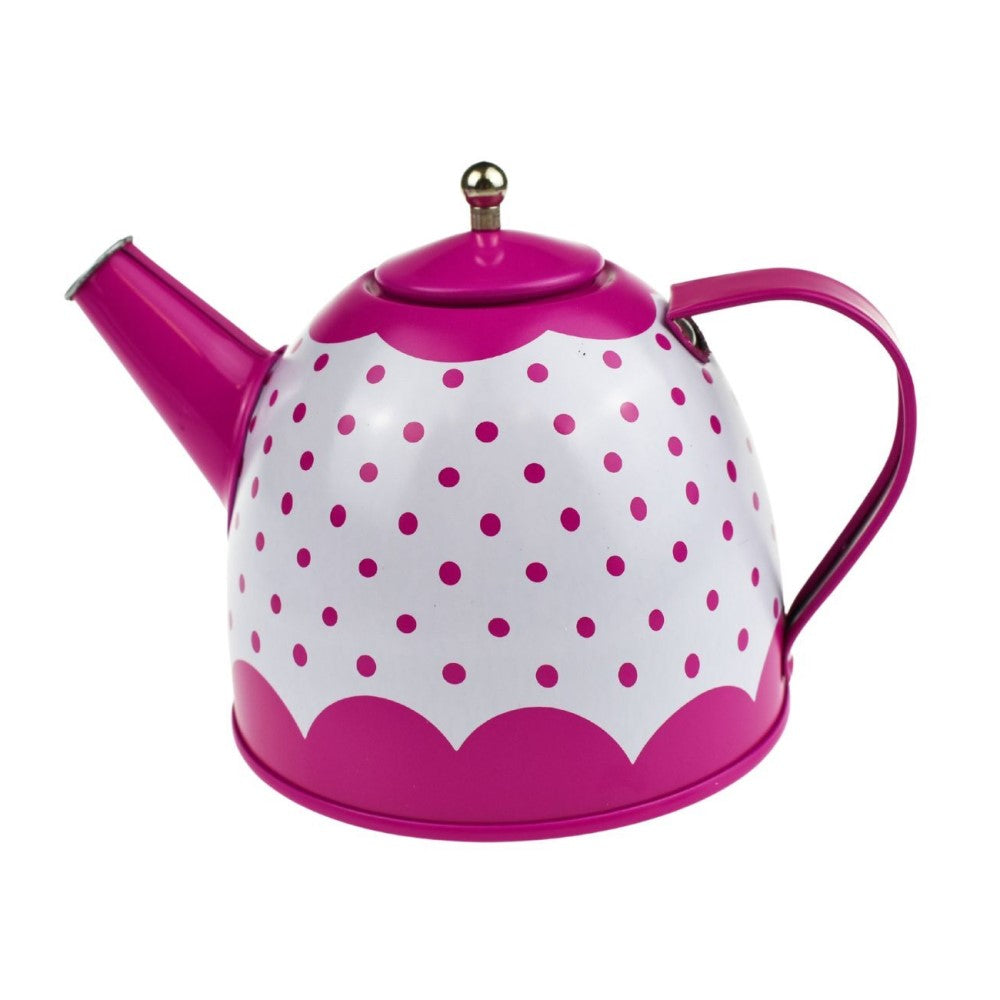 Kids Play Tin Tea Set - Polka Dots 15Pcs