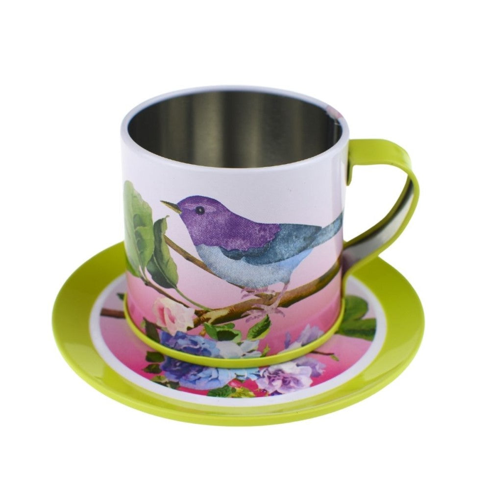 Kids Play Tin Tea Set - Birds 13Pcs