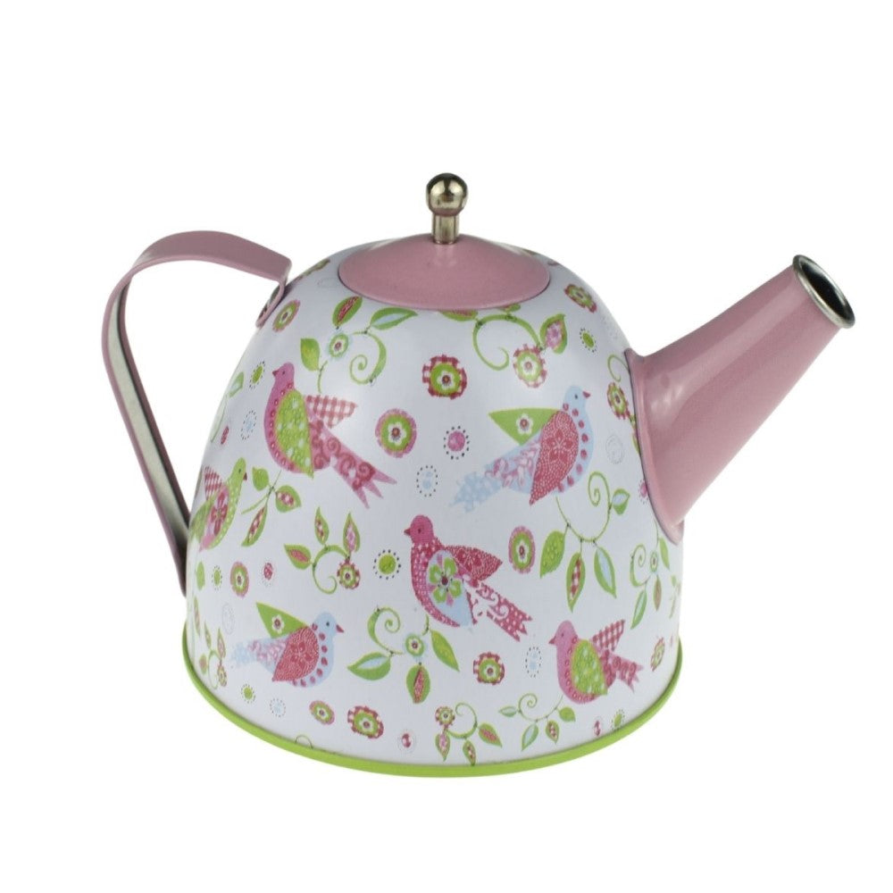 Kids Play Tin Tea Set - Birds 15Pcs