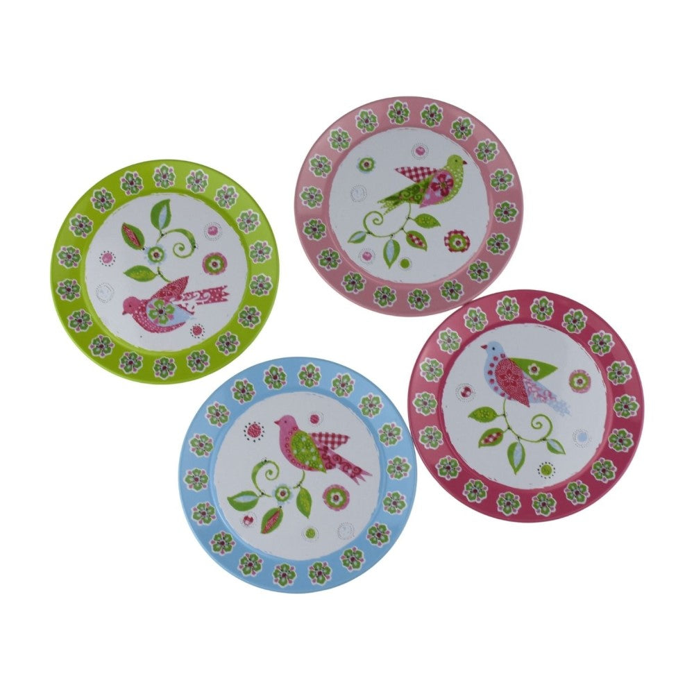 Kids Play Tin Tea Set - Birds 15Pcs