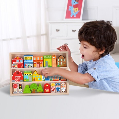 Kids Town Play Set in Wooden Case
