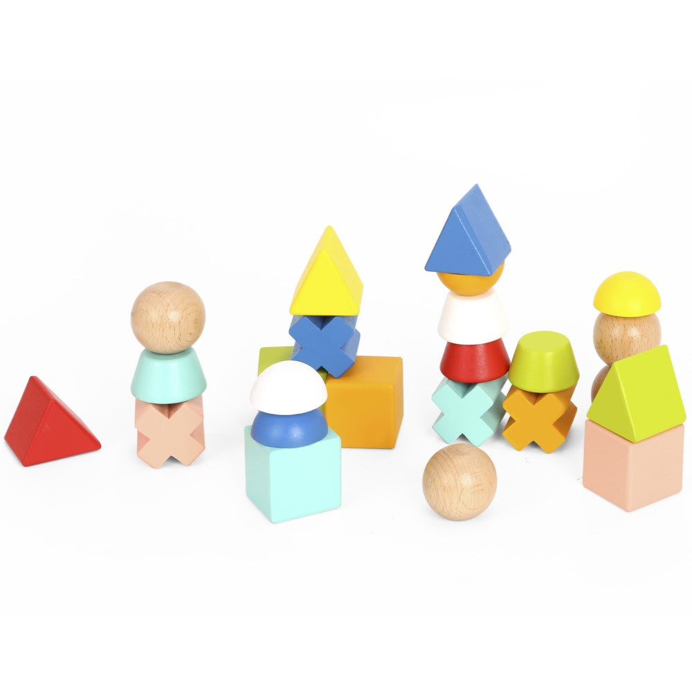 Kids Wooden Blocks Stacking Game