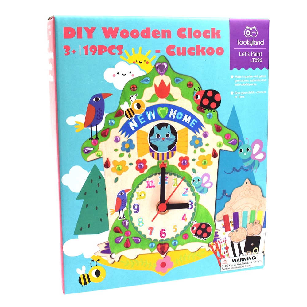 Kids Wooden DIY Paint Your Own Clock Kit
