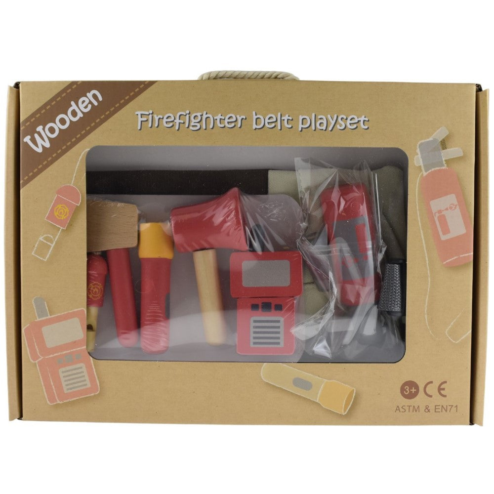 Kids Wooden Firefighter Belt Playset
