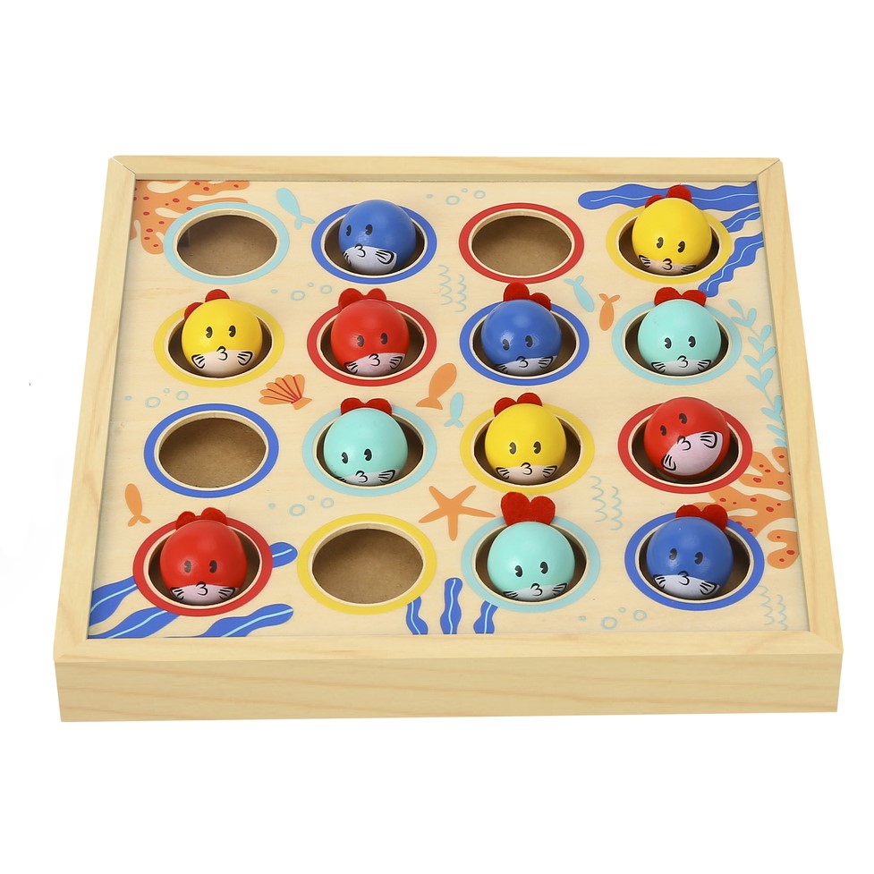 Kids Wooden Fish Diving Board Game