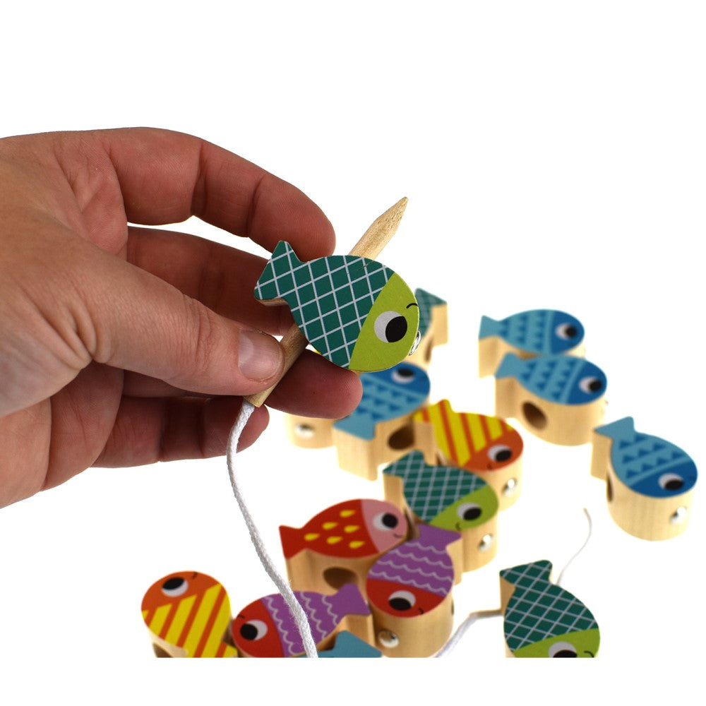 Kids Wooden Fishing & Stacking Game