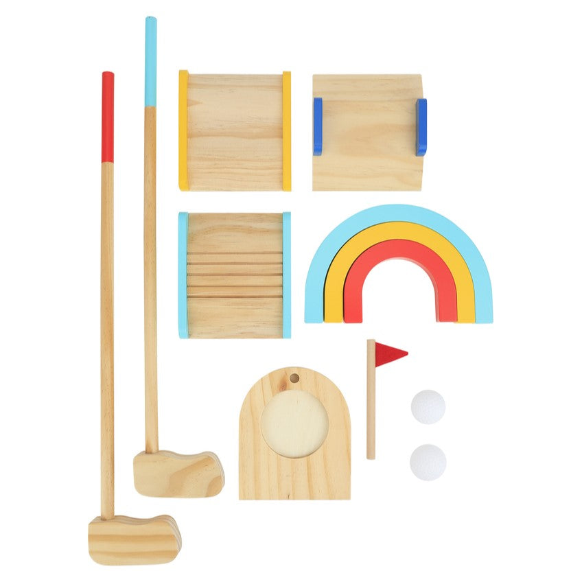 Kids Wooden Golf Lawn Game