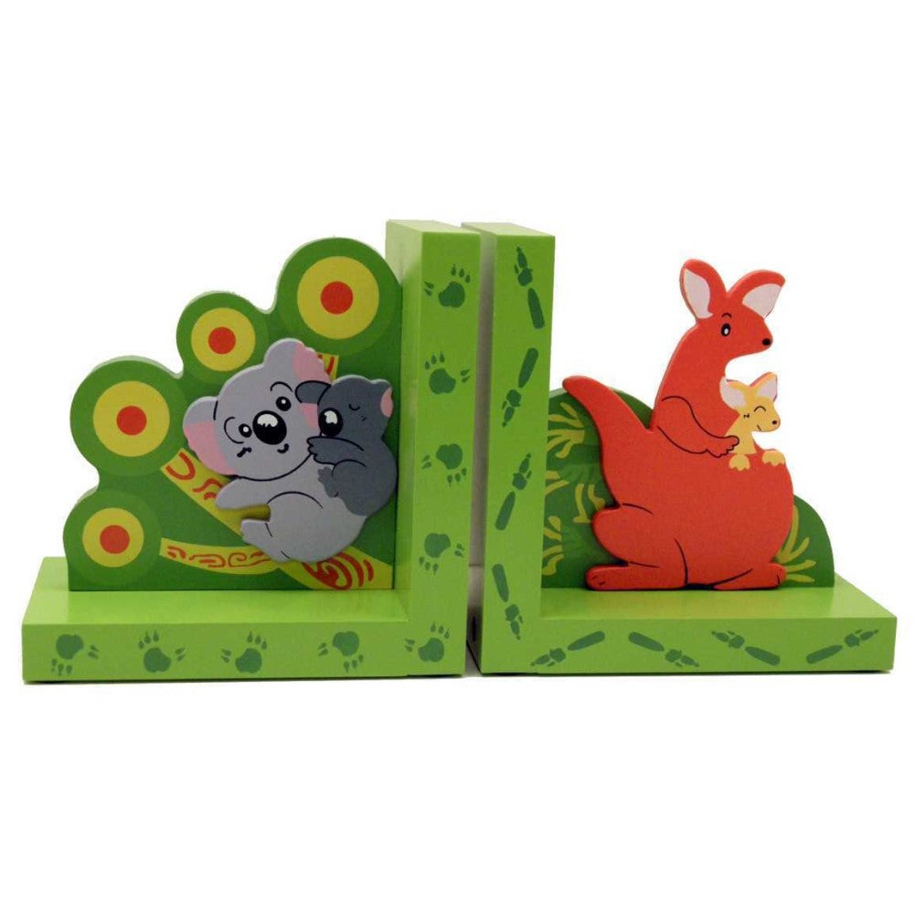 Kids Wooden Koala & Kangaroo Bookend