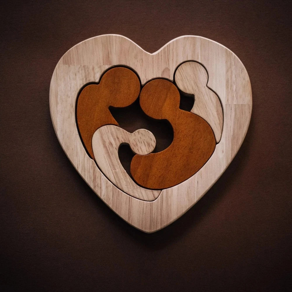 Kids Wooden Love and Hugs Puzzle