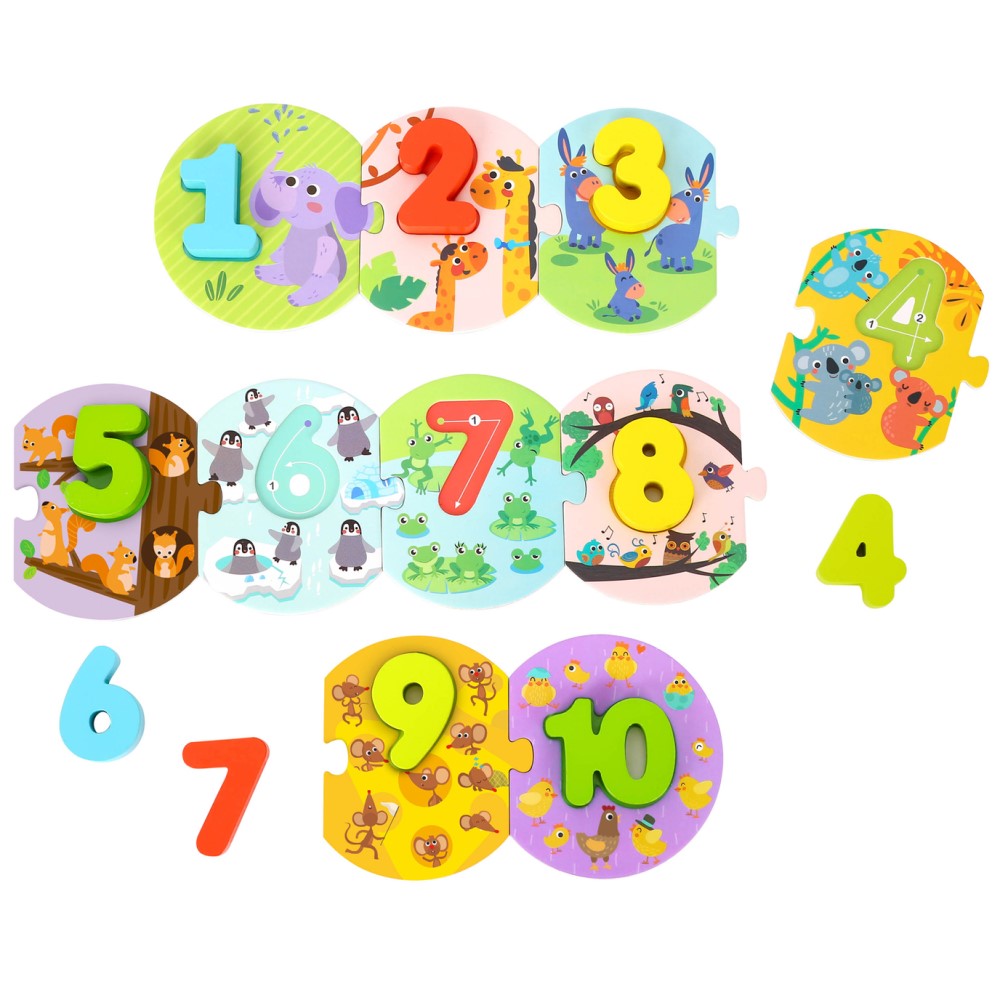 Kids Wooden Numbers Jigsaw Puzzle Game