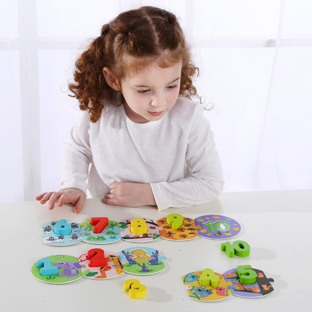 Kids Wooden Numbers Jigsaw Puzzle Game
