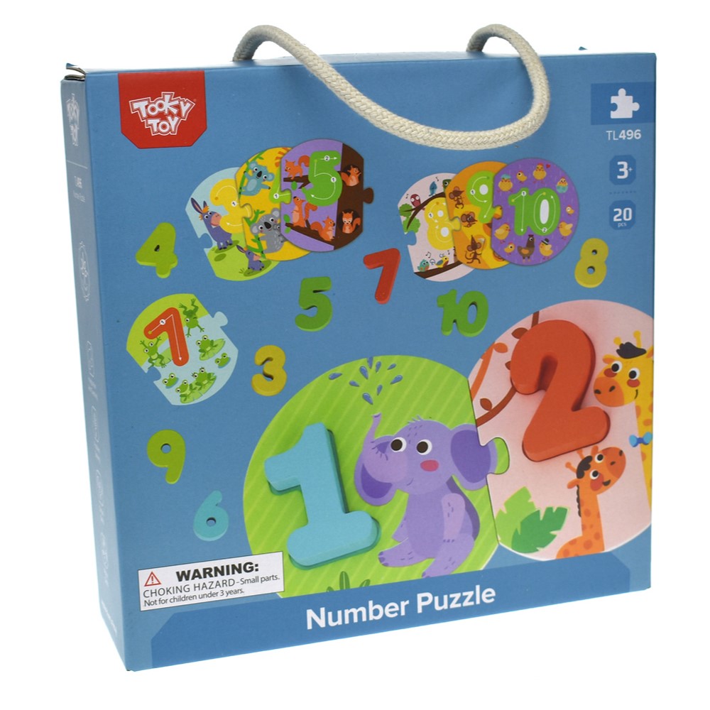 Kids Wooden Numbers Jigsaw Puzzle Game