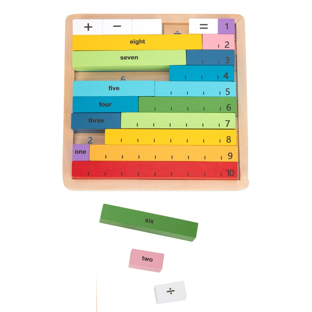 Kids Wooden Planks Maths Counting Game Tray