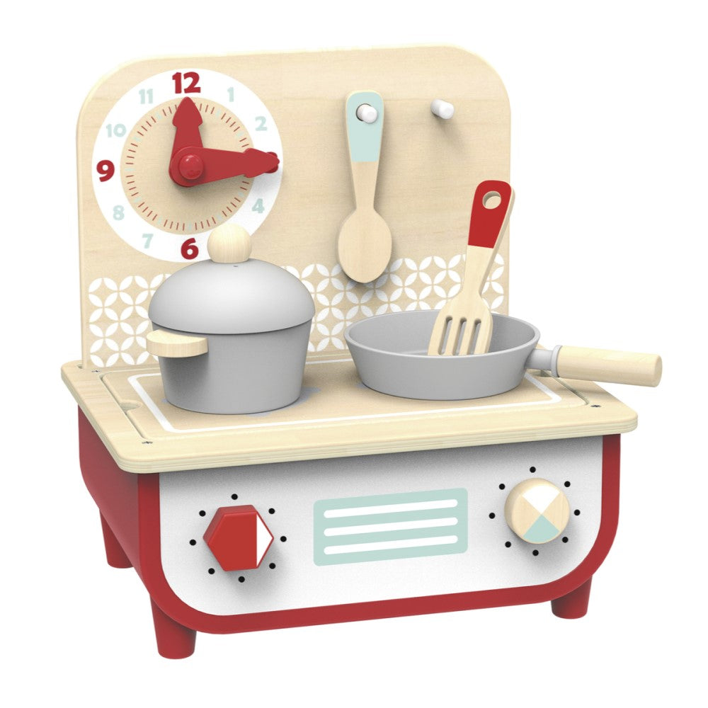 Kids Wooden Pretend & Play Kitchen & BBQ Playset