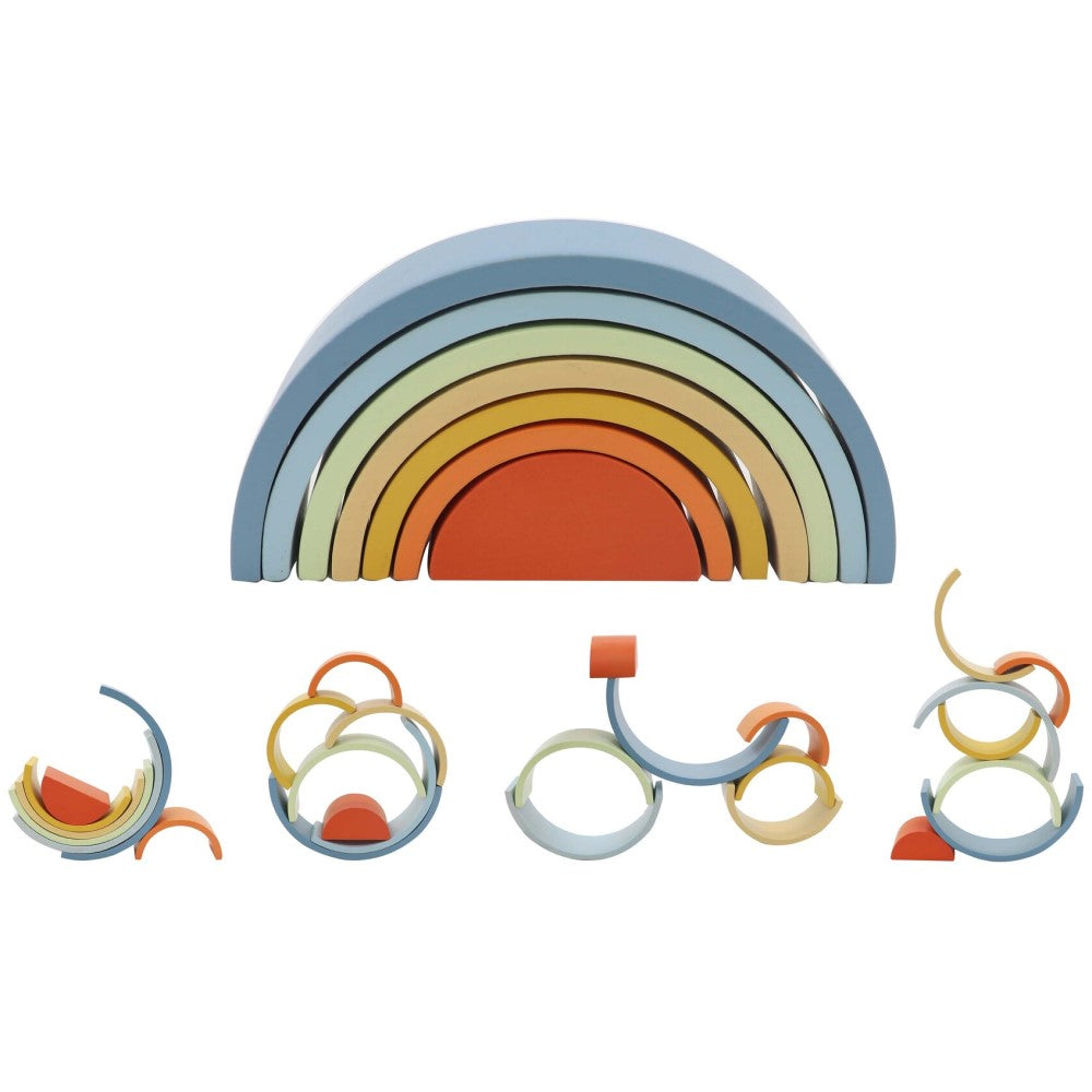 Kids Wooden Rainbow Stacking Game