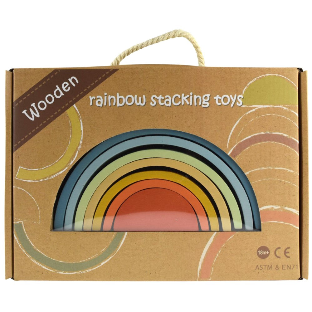 Kids Wooden Rainbow Stacking Game