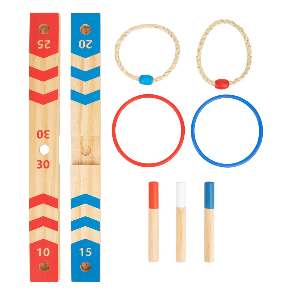 Kids Wooden Ring Toss Lawn Game