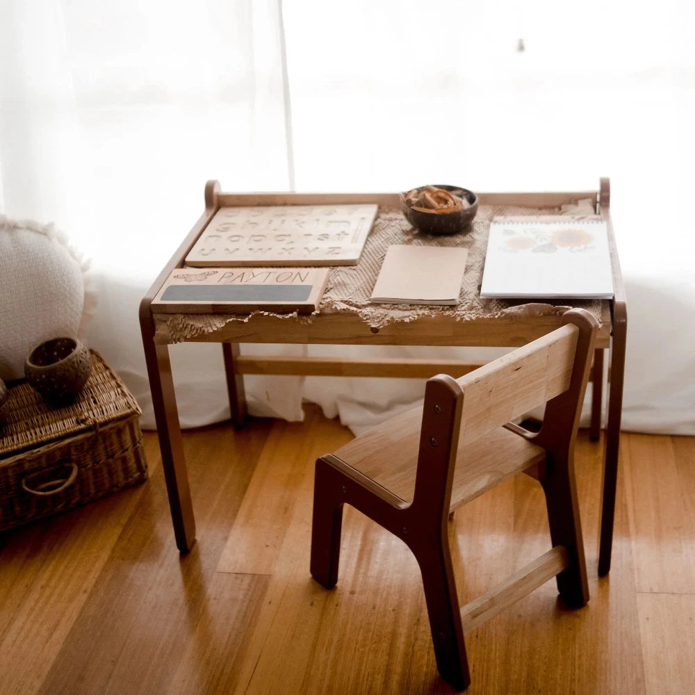Kids Wooden Study Desk Set
