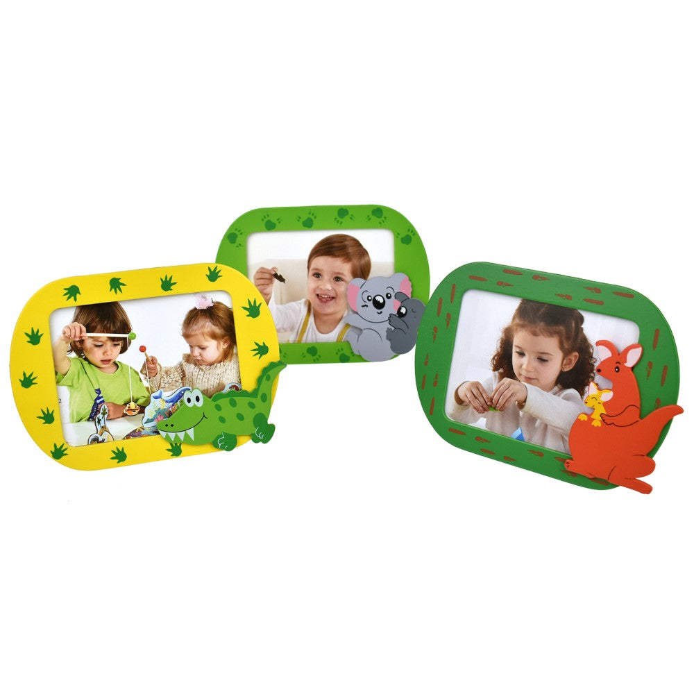 Koala, Kangaroo And Crocodile Kids Photo Frames Set of 3