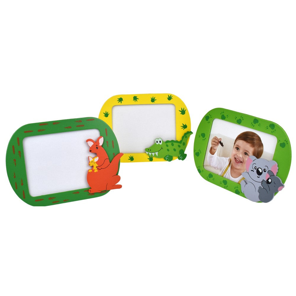 Koala, Kangaroo And Crocodile Kids Photo Frames Set of 3