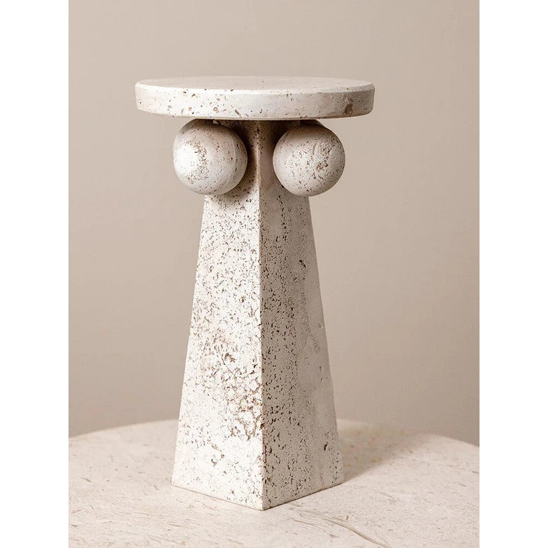 Kuba Ecru Stone Tabletop Plate