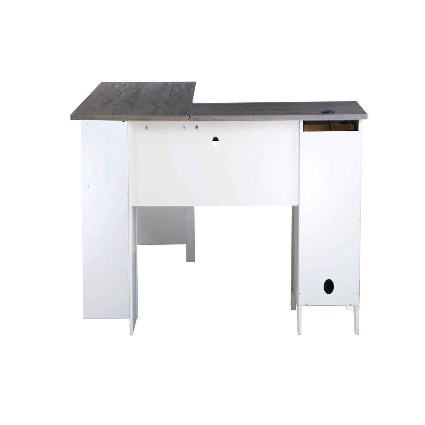 L-Shape Desk with Integrated USB Charging