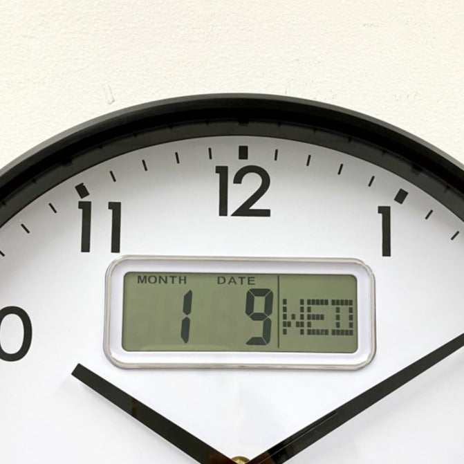 LCD Display Temperature & Humidity Wall Clock (Available in 2 Colors)
