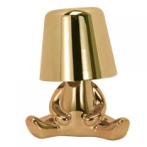 LED Sitting Thinker Touch Lamp Gold