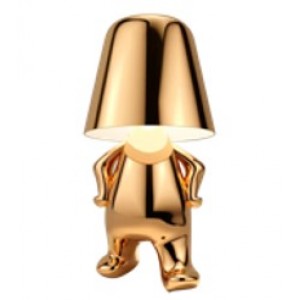 LED Walking Thinker Touch Lamp Gold