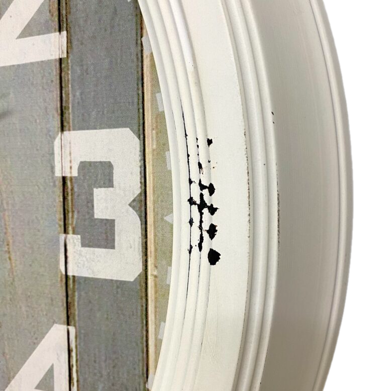 Large Cream Metal Frame Wall Clock 62cms