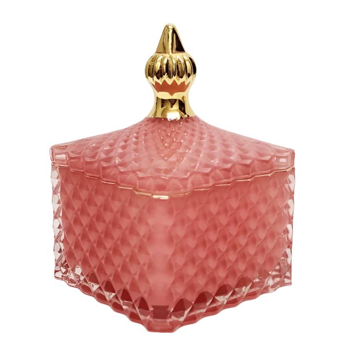 Large Dylan Square Embossed Glass Jar - Available in 3 Colors