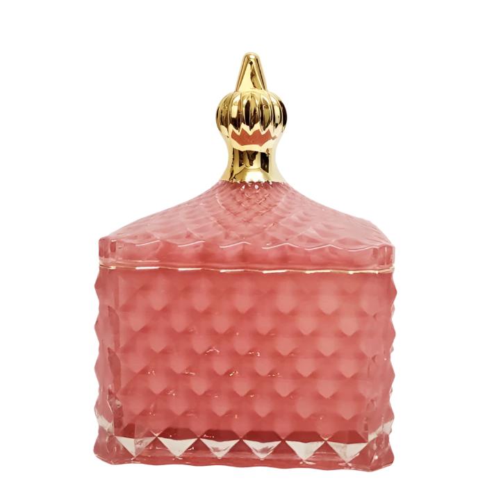 Large Dylan Square Embossed Glass Jar - Available in 3 Colors