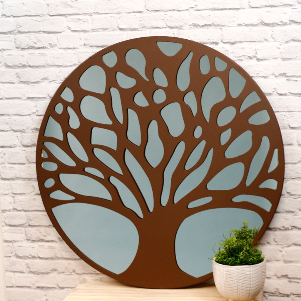 Large  Metal Tree Garden Mirror